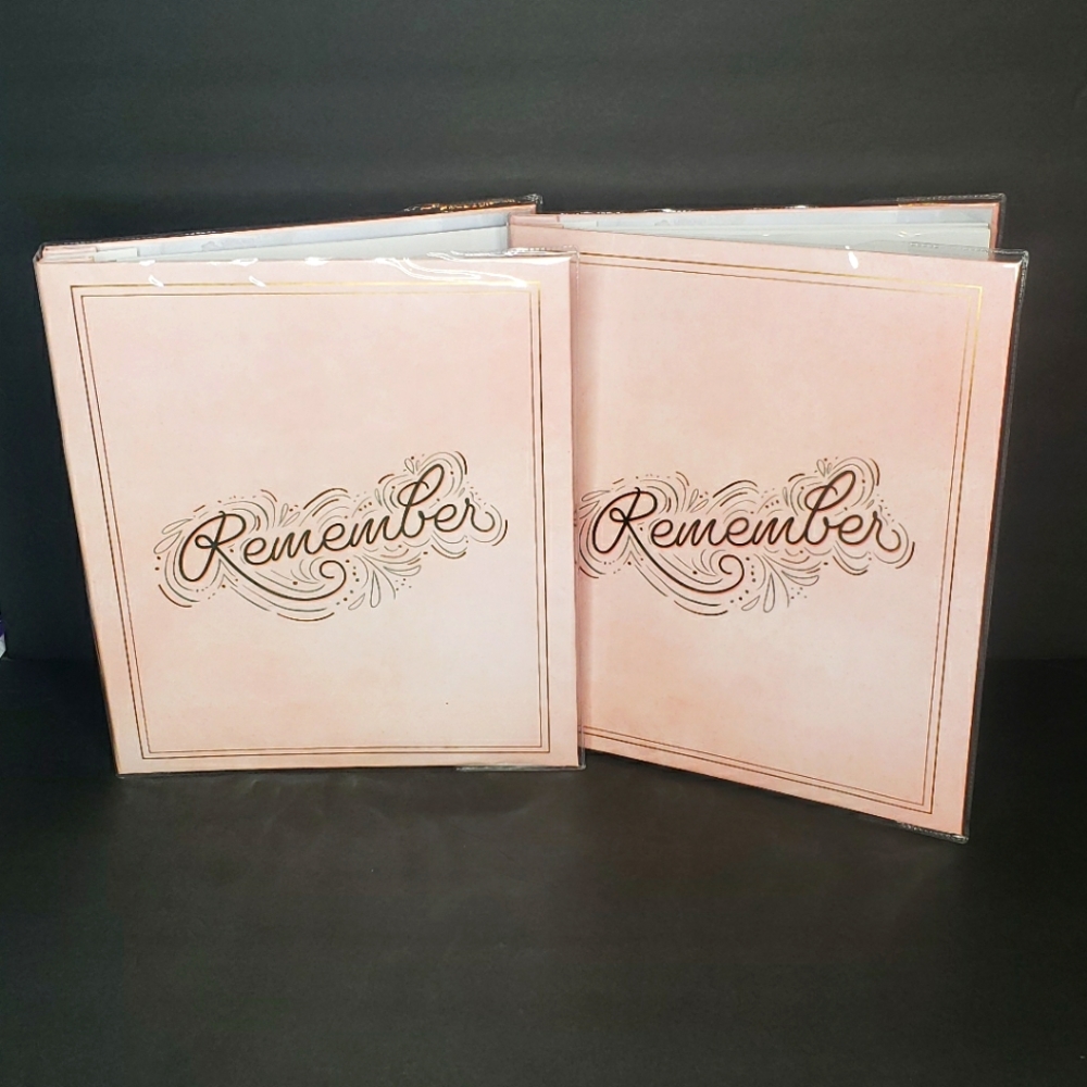 Scrapbooks (2) 'Remember' Pink